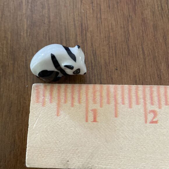 5pc vintage Mini Panda Ceramic Animal Figurines Porcelain Miniatures Collectible - Picture 2 of 4